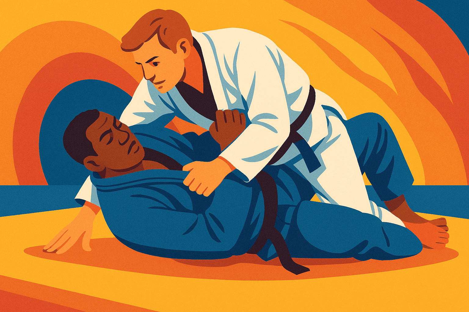 Brazilian Jiu-Jitsu students training